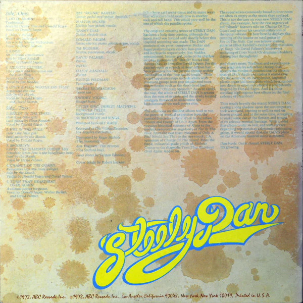 Steely Dan - Can't Buy A Thrill (LP, Album, Tru) (Very Good Plus (VG+)) - Image 3