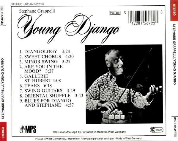 Stephane Grappelli* - Young Django (CD, Album, RE) (Near Mint (NM or M-)) - Image 2