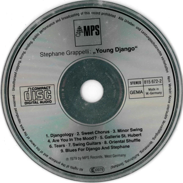 Stephane Grappelli* - Young Django (CD, Album, RE) (Near Mint (NM or M-)) - Image 3