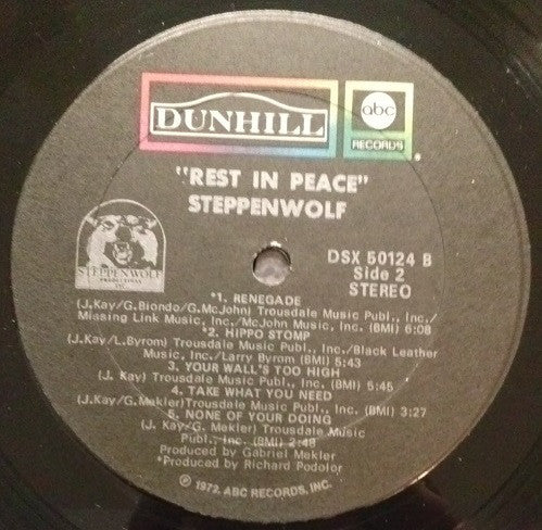 Steppenwolf - Rest In Peace (LP, Comp, Tru) (Near Mint (NM or M-)) - Image 4