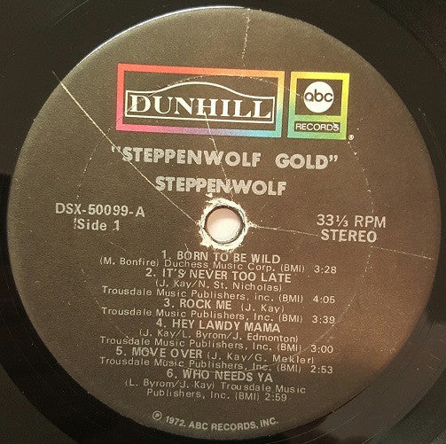 Steppenwolf - Steppenwolf Gold (Their Great Hits) (LP, Comp, RP, Tru) (Very Good Plus (VG+)) - Image 5