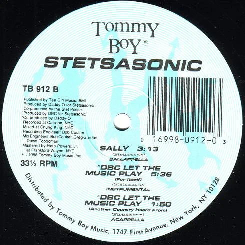 Stetsasonic - Sally / DBC Let The Music Play (12") (Very Good Plus (VG+)) - Image 3
