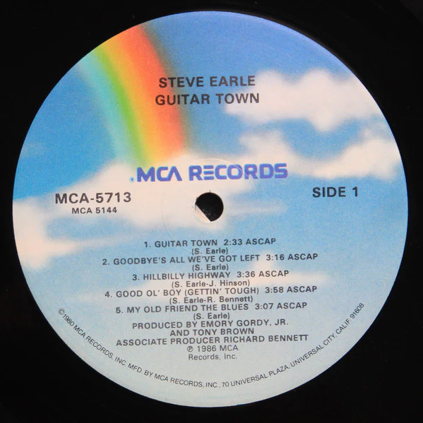Steve Earle - Guitar Town (LP, Album) (Very Good Plus (VG+)) - Image 3