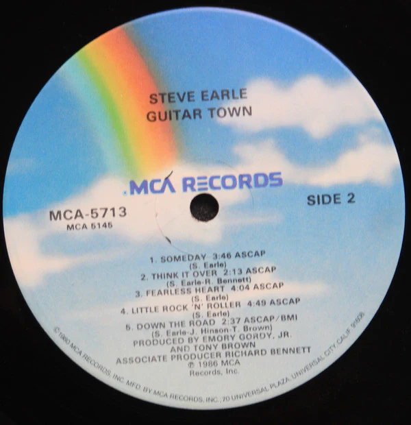 Steve Earle - Guitar Town (LP, Album) (Very Good Plus (VG+)) - Image 4