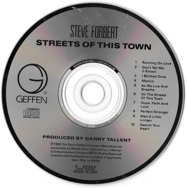 Steve Forbert - Streets Of This Town (CD, Album) (Very Good Plus (VG+)) - Image 3