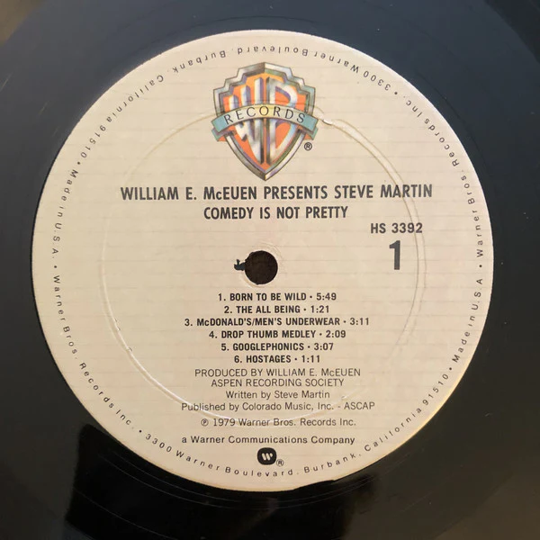 Steve Martin - Comedy Is Not Pretty (LP, Album, RP, Ter) (Very Good (VG)) - Image 3