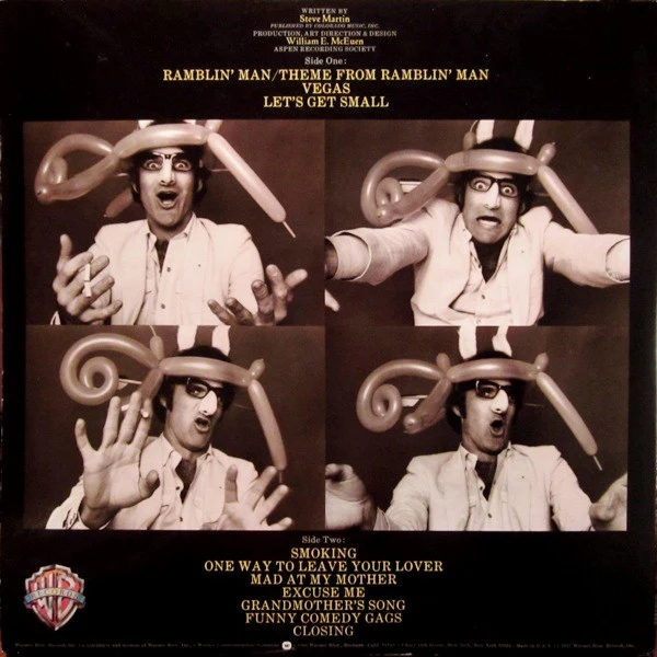 Steve Martin - Let's Get Small (LP, Album, Gat) (Very Good (VG)) - Image 2