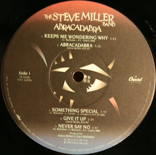 Steve Miller Band - Abracadabra (LP, Album) (Very Good (VG)) - Image 3