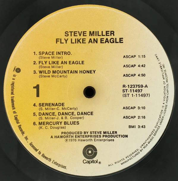 Steve Miller Band - Fly Like An Eagle (LP, Album, Club, Ind) (Very Good Plus (VG+)) - Image 3