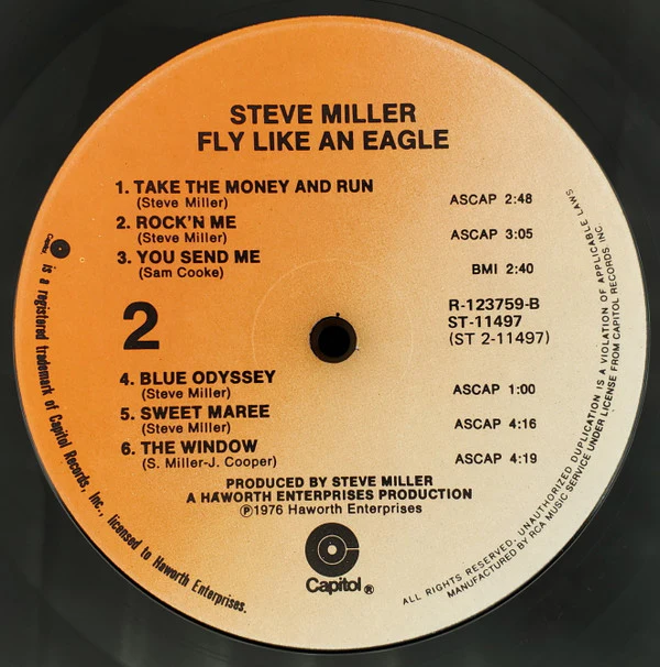 Steve Miller Band - Fly Like An Eagle (LP, Album, Club, Ind) (Very Good Plus (VG+)) - Image 4