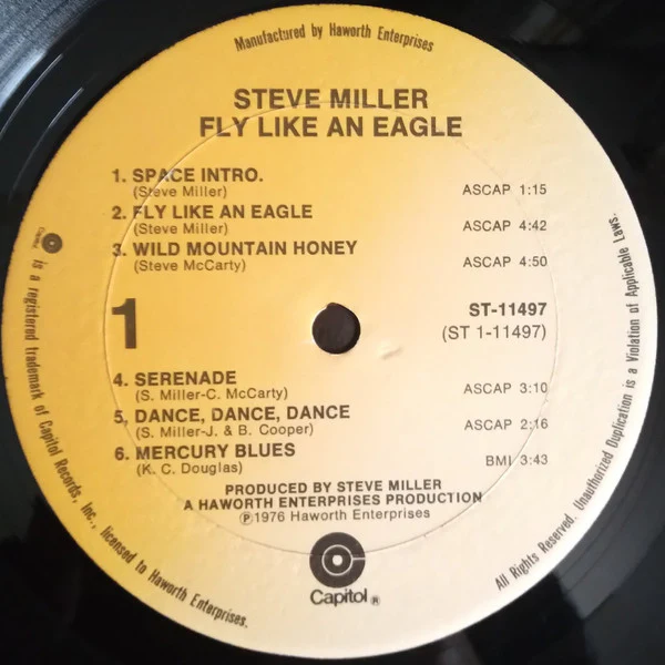 Steve Miller Band - Fly Like An Eagle (LP, Album, Win) (Very Good Plus (VG+)) - Image 3