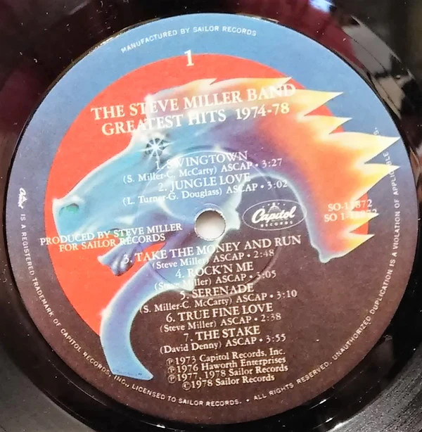 Steve Miller Band - Greatest Hits 1974-78 (LP, Comp, Win) (Very Good (VG)) - Image 3