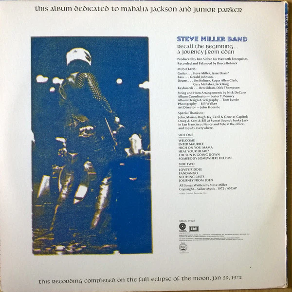 Steve Miller Band - Recall The Beginning...A Journey From Eden (LP, Album, 3-P) (Very Good (VG)) - Image 4