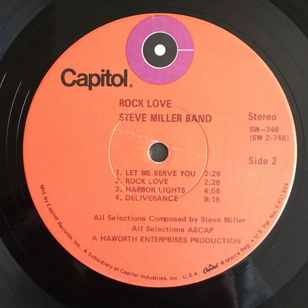 Steve Miller Band - Rock Love (LP, Album, Win) (Very Good Plus (VG+)) - Image 4