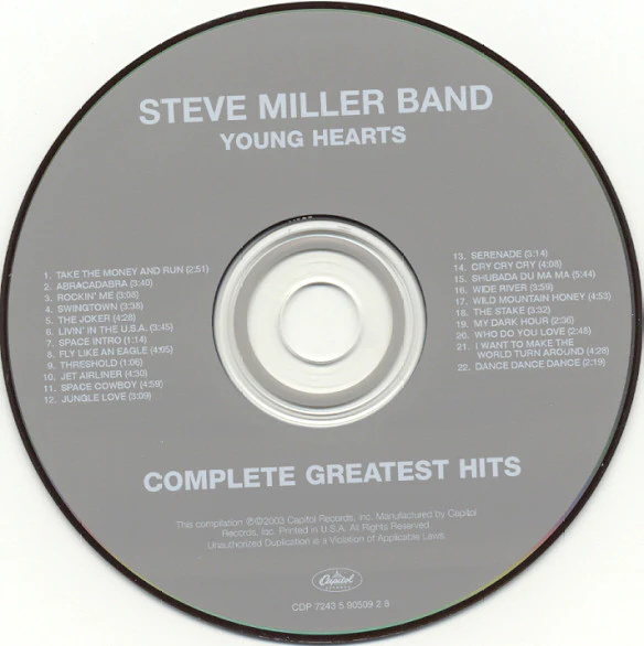 Steve Miller Band - Young Hearts: Complete Greatest Hits (CD, Comp, RM, RP, Cin) (Near Mint (NM or M-)) - Image 3