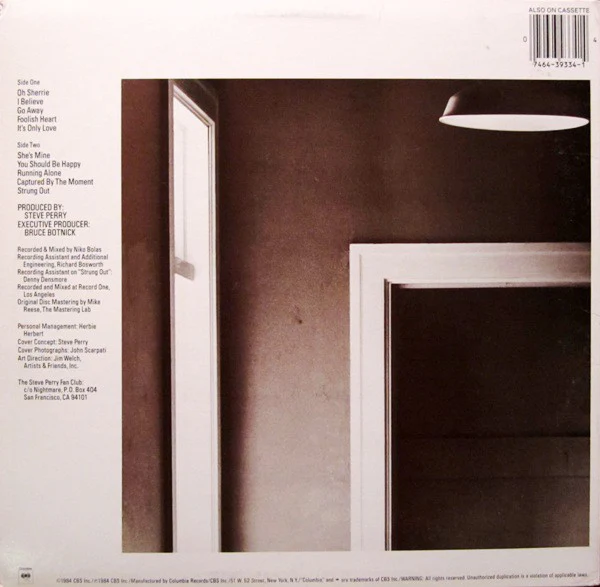 Steve Perry - Street Talk (LP, Album, Pit) (Very Good Plus (VG+)) - Image 2