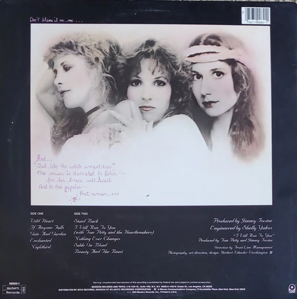 Stevie Nicks - The Wild Heart (LP, Album, Spe) (Very Good (VG)) - Image 2
