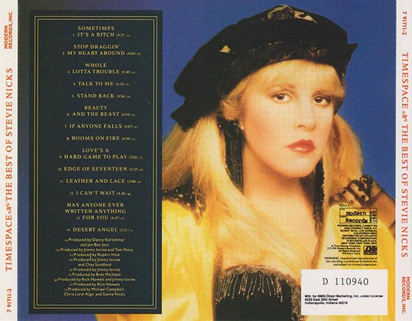 Stevie Nicks - Timespace - The Best Of Stevie Nicks (CD, Comp, Club) (Very Good Plus (VG+)) - Image 3