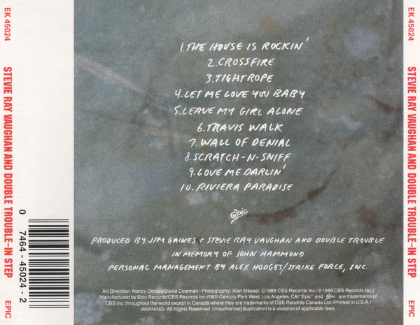 Stevie Ray Vaughan And Double Trouble* - In Step (CD, Album, DAD) (Near Mint (NM or M-)) - Image 2