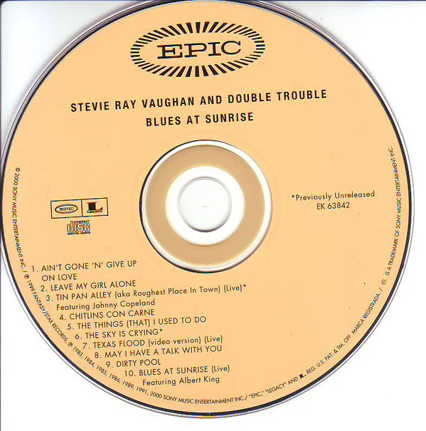 Stevie Ray Vaughan & Double Trouble - Blues At Sunrise (CD, Comp) (Very Good Plus (VG+)) - Image 5