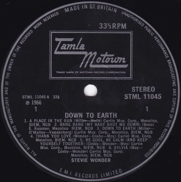 Stevie Wonder - Down To Earth (LP, Album) (Good Plus (G+)) - Image 3