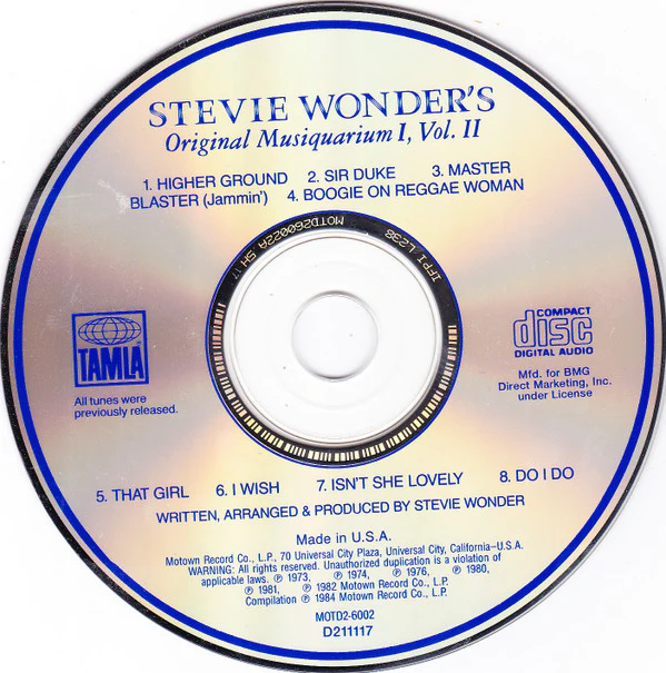 Stevie Wonder - Stevie Wonder's Original Musiquarium 1, Volumes I & II (2xCD, Comp, Club, Dou) (Very Good Plus (VG+)) - Image 4