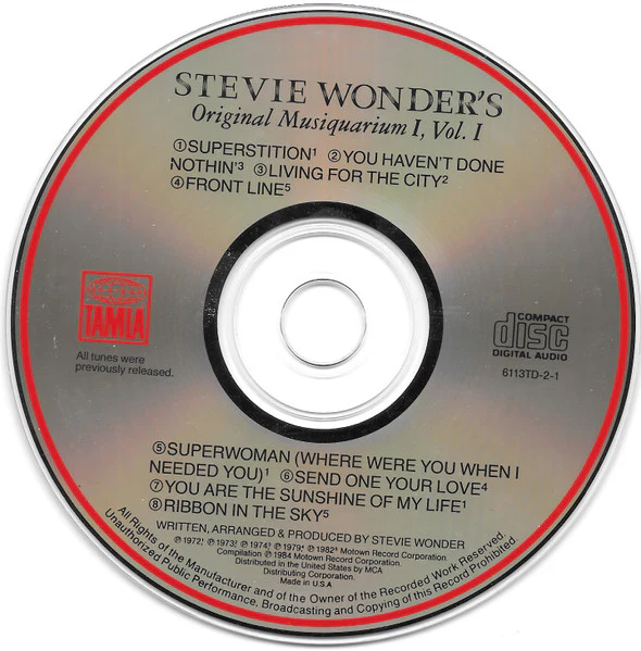 Stevie Wonder - Stevie Wonder's Original Musiquarium I, Volume I (CD, Comp) (Near Mint (NM or M-)) - Image 3
