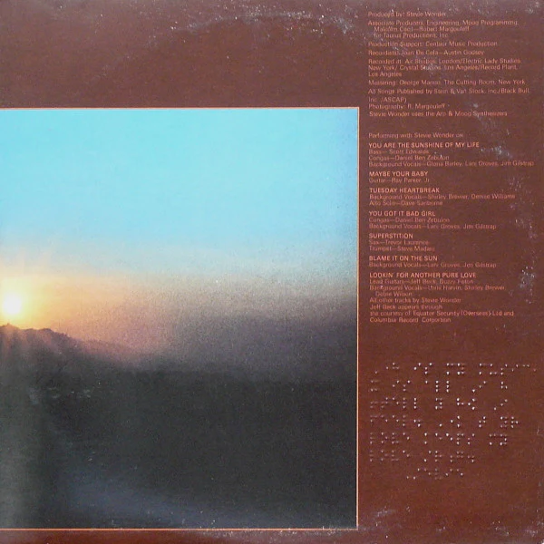 Stevie Wonder - Talking Book (LP, Album, Gat) (Very Good (VG)) - Image 3