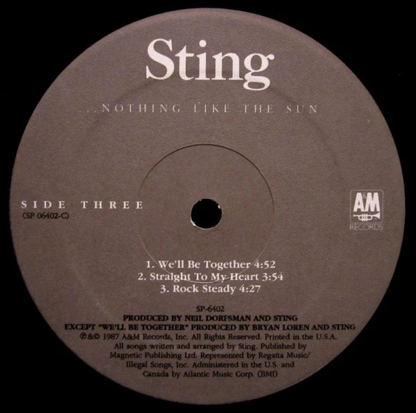 Sting - ...Nothing Like The Sun (2xLP, Album, Ele) (Very Good Plus (VG+)) - Image 5