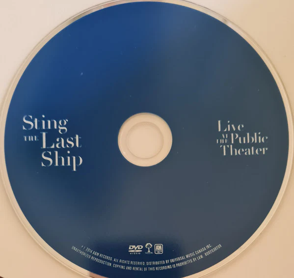 Sting - The Last Ship - Live At The Public Theater (DVD-V, Album) (Very Good Plus (VG+)) - Image 3