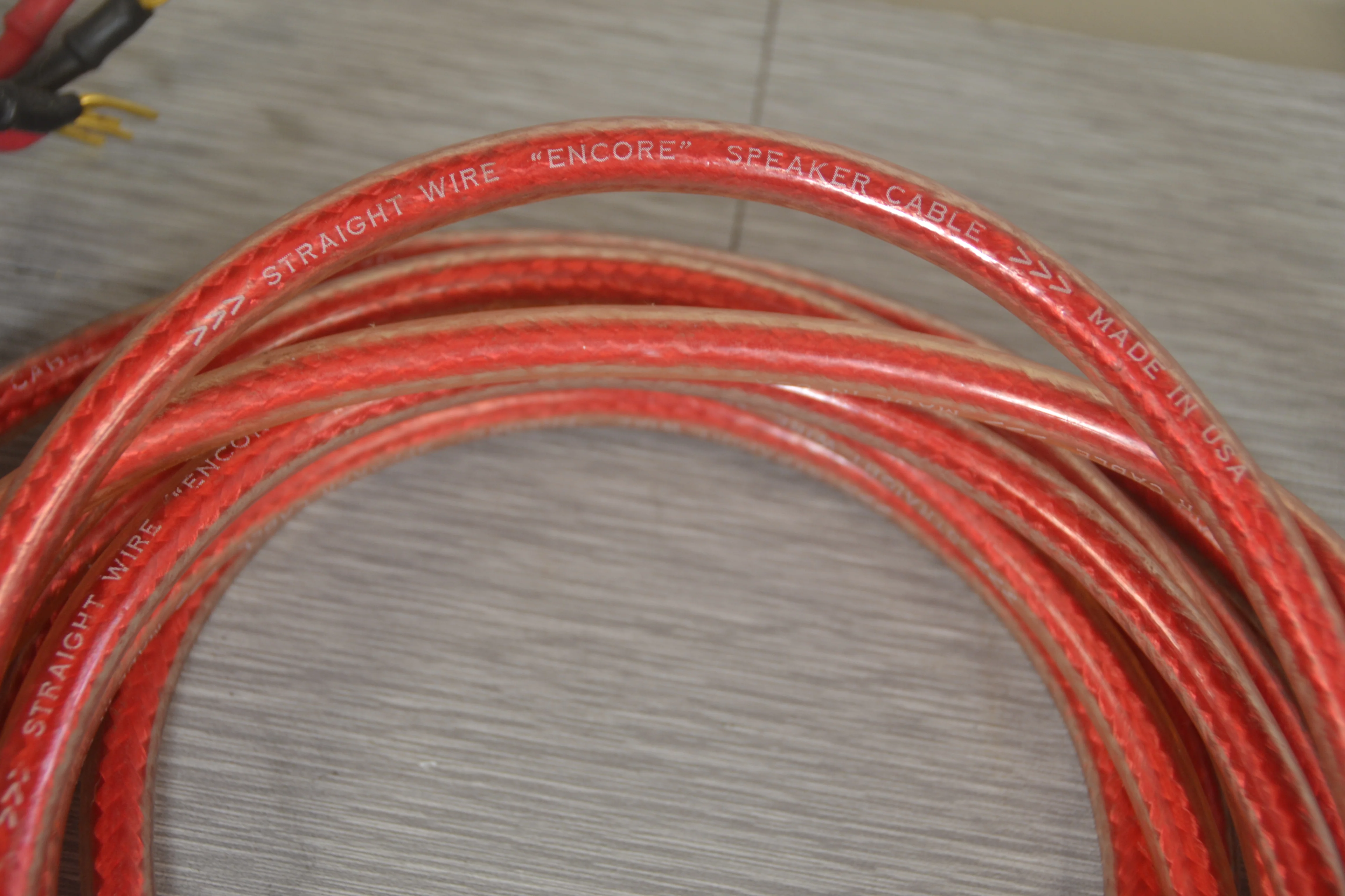Straight Wire ENCORE * 12Ft Speaker Cables * Spades to Spades - Image 2