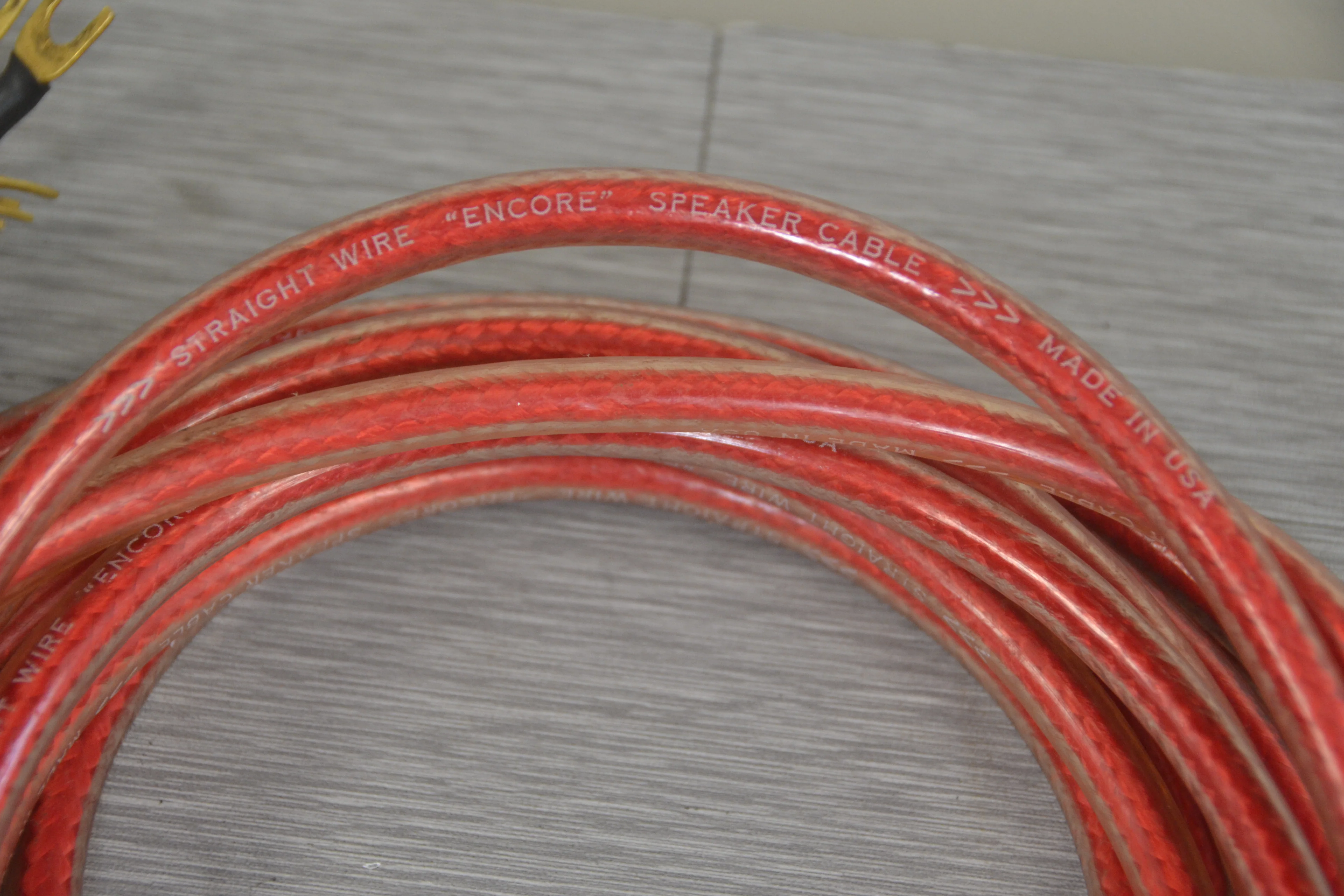 Straight Wire ENCORE * 12Ft Speaker Cables * Spades to Spades - Image 3