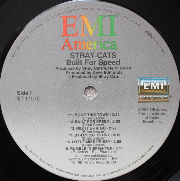 Stray Cats - Built For Speed (LP, Album, Comp, Win) (Very Good Plus (VG+)) - Image 3