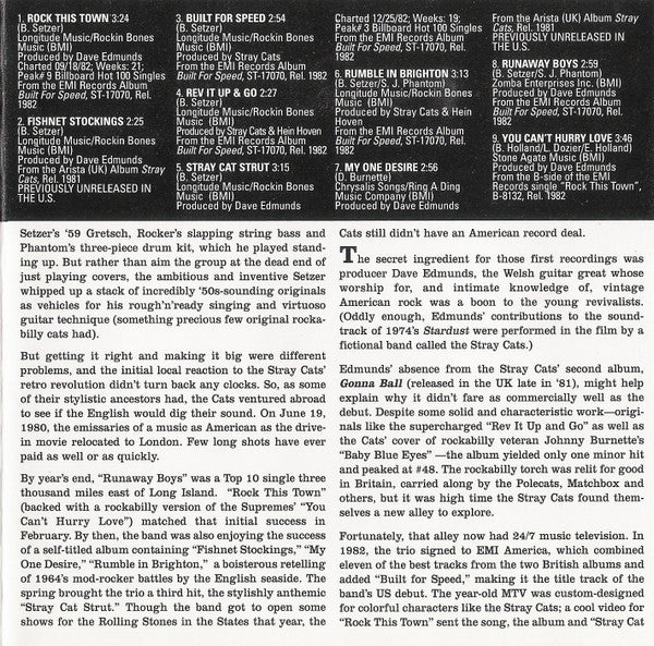 Stray Cats - Runaway Boys: A Retrospective '81 To '92 (CD, Comp) (Near Mint (NM or M-)) - Image 5