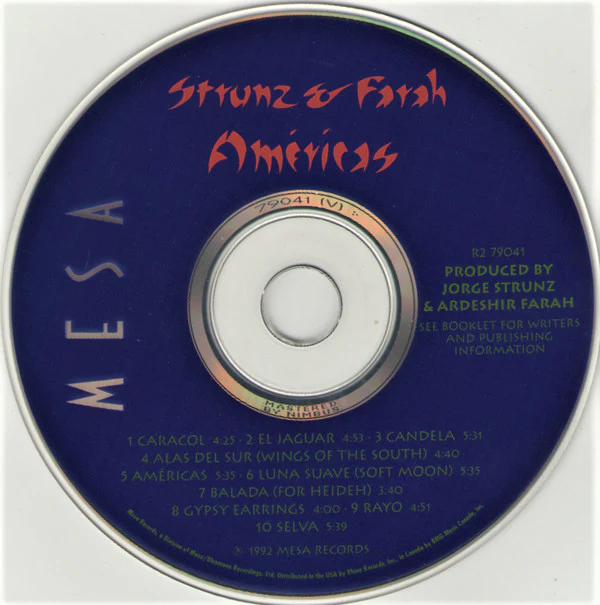 Strunz & Farah - Américas (CD, Album) (Very Good (VG)) - Image 3