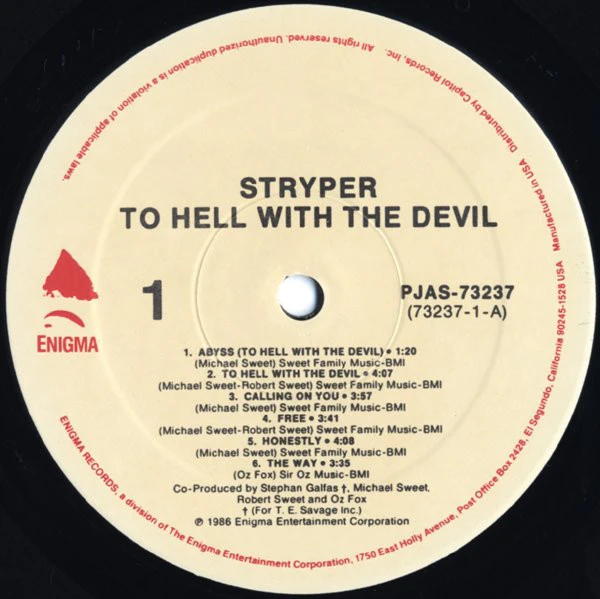 Stryper - To Hell With The Devil (LP, Album, RE) (Very Good Plus (VG+)) - Image 4