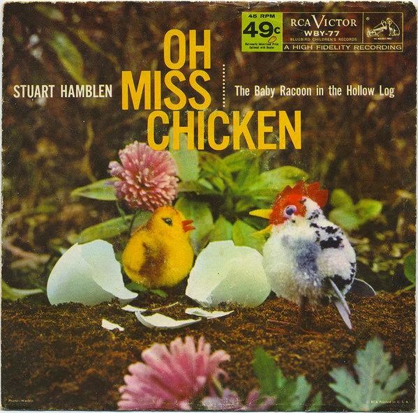 Stuart Hamblen - Oh Miss Chicken / The Baby Racoon In The Hollow Log (7", Single) (Very Good Plus (VG+))