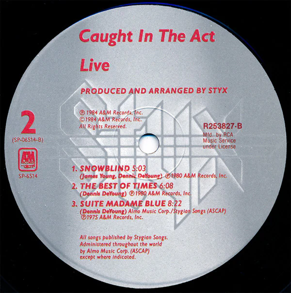 Styx - Caught In The Act Live (2xLP, Album, Club, RCA) (Very Good Plus (VG+)) - Image 5