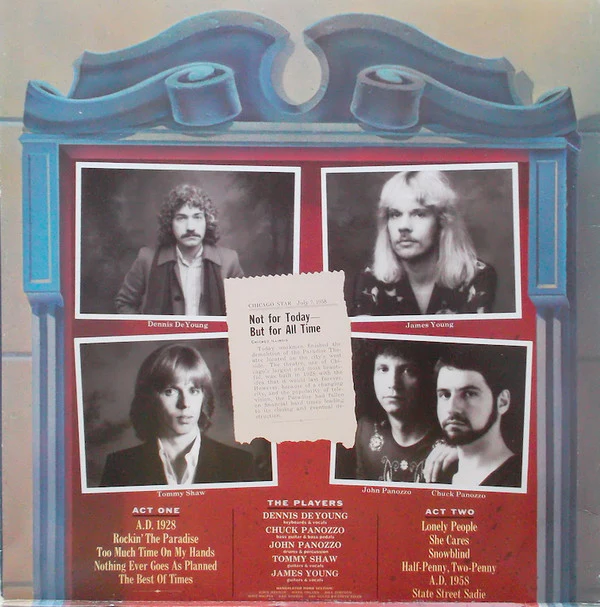 Styx - Paradise Theatre (LP, Album, Gat) (Very Good Plus (VG+)) - Image 2