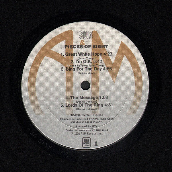 Styx - Pieces Of Eight (LP, Album, Pit) (Very Good Plus (VG+)) - Image 3