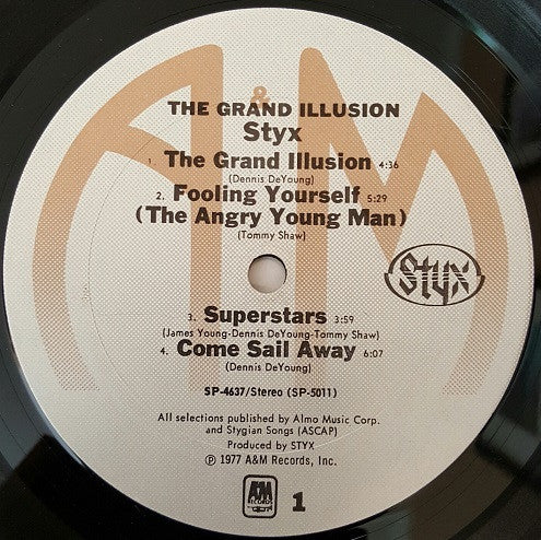 Styx - The Grand Illusion (LP, Album, Pit) (Very Good Plus (VG+)) - Image 3