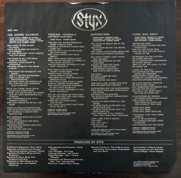 Styx - The Grand Illusion (LP, Album, y -) (Very Good Plus (VG+)) - Image 5