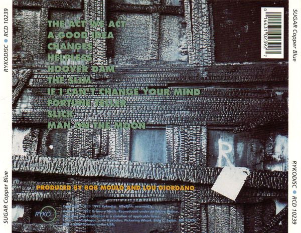 Sugar - Copper Blue (CD, Album) (Very Good Plus (VG+)) - Image 2