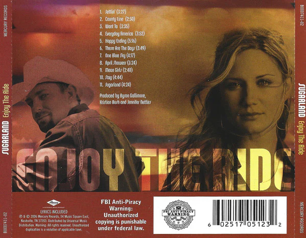 Sugarland  - Enjoy The Ride (CD, Album) (Very Good Plus (VG+)) - Image 2