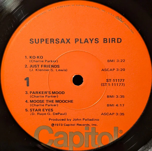Supersax - Supersax Plays Bird (LP, Album, Los) (Very Good Plus (VG+)) - Image 3