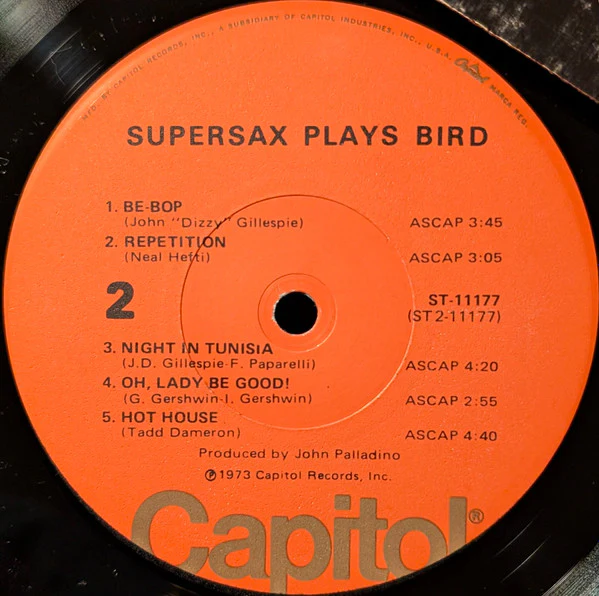 Supersax - Supersax Plays Bird (LP, Album, Los) (Very Good Plus (VG+)) - Image 4