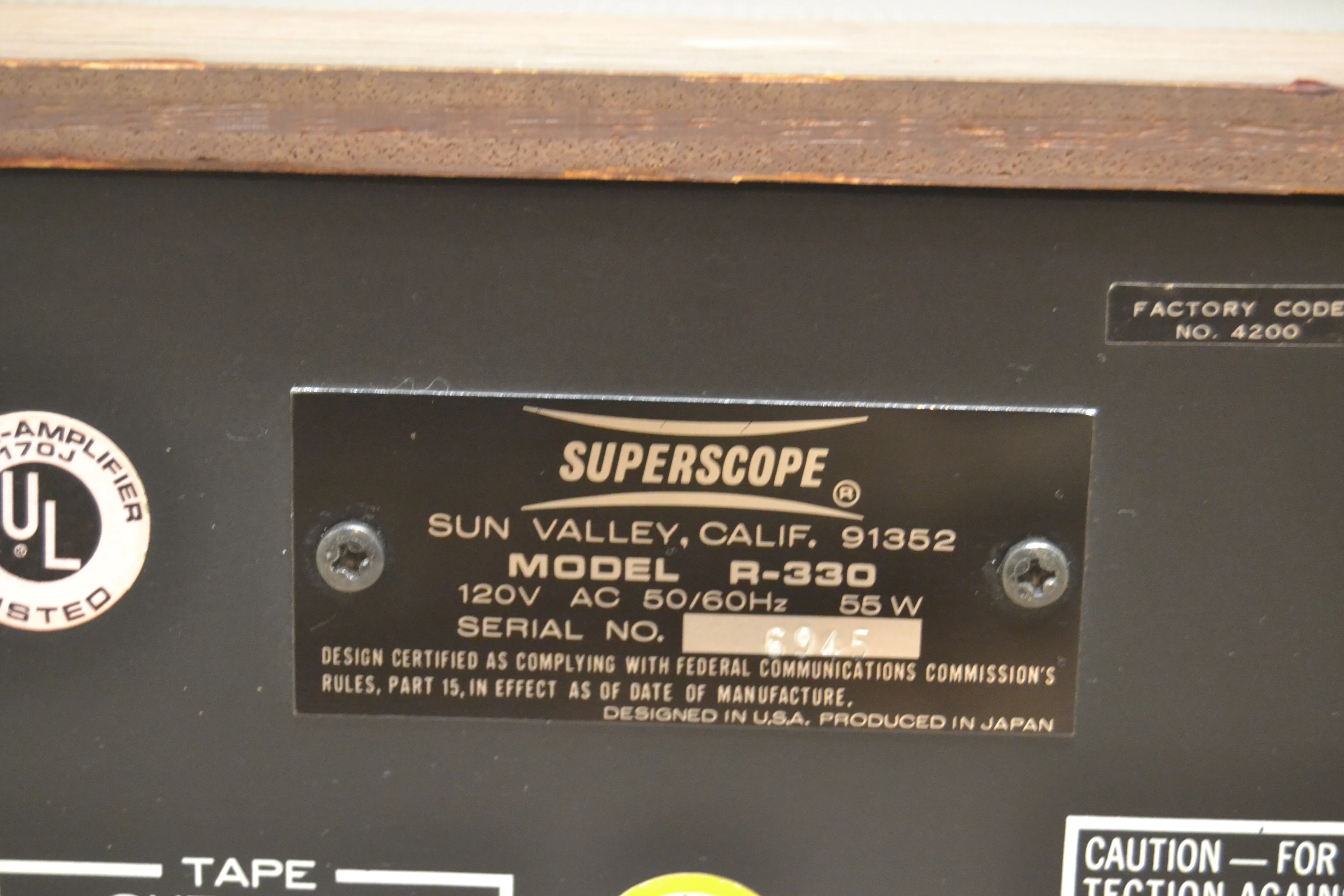 Superscope R-330 Stereo Receiver * 1973 * 7W RMS * Pink Dial - Image 13