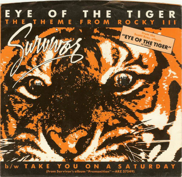 Survivor - Eye Of The Tiger (7", Single, Styrene, Pit) (Near Mint (NM or M-))