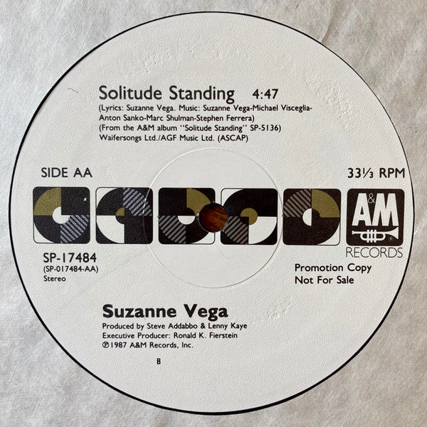 Suzanne Vega - Solitude Standing (12", Promo) (Near Mint (NM or M-)) - Image 2