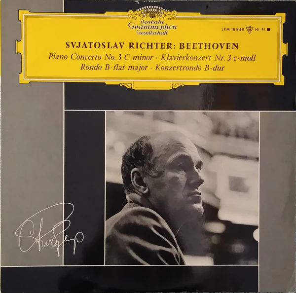 Svjatoslav Richter* - Beethoven*, Wiener Symphoniker, Kurt Sanderling - Klavierkonzert Nr.3 C-Moll / Konzertrondo B-Dur = Piano Concerto No. 3 C minor / Rondo B-flat major (LP, Mono) (Near Mint (NM or M-))